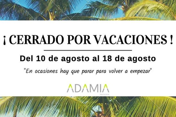 ¡ Cerrado por vacaciones !