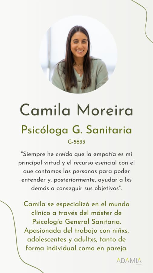 Camila Moreira, psicóloga en Vigo