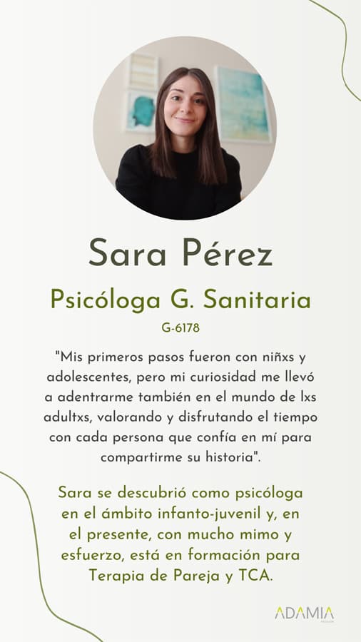Sara Pérez, psicóloga en Vigo