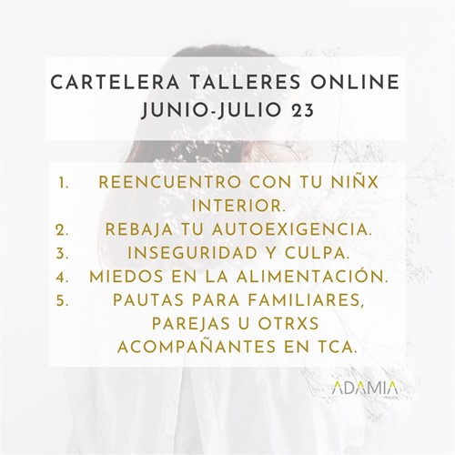 NUEVOS TALLERES ONLINE 2023