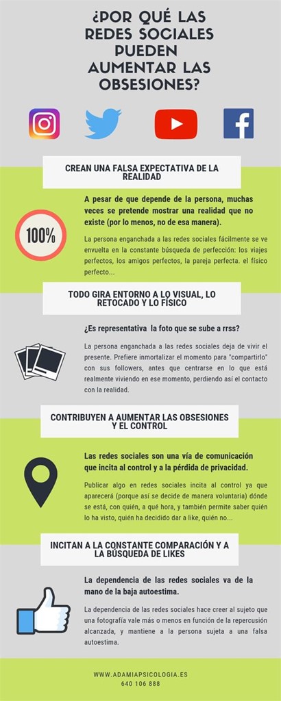 ¿Por qué las redes sociales aumentan las obsesiones?